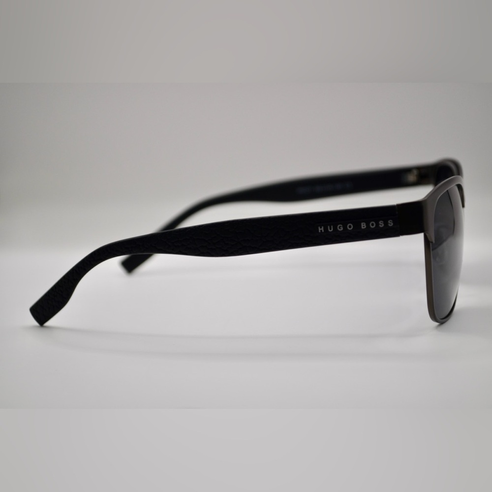 Men’s Hugo Boss Sunglasses | Gunmetal & Black | Dark Gray Lens | Like New - Picture 4 of 11